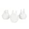 CosmoLiving by Cosmopolitan White Ceramic Round Bud Vase Set with Multiple Openings